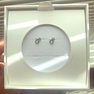 AURate 14k White Gold Vermeil Studs